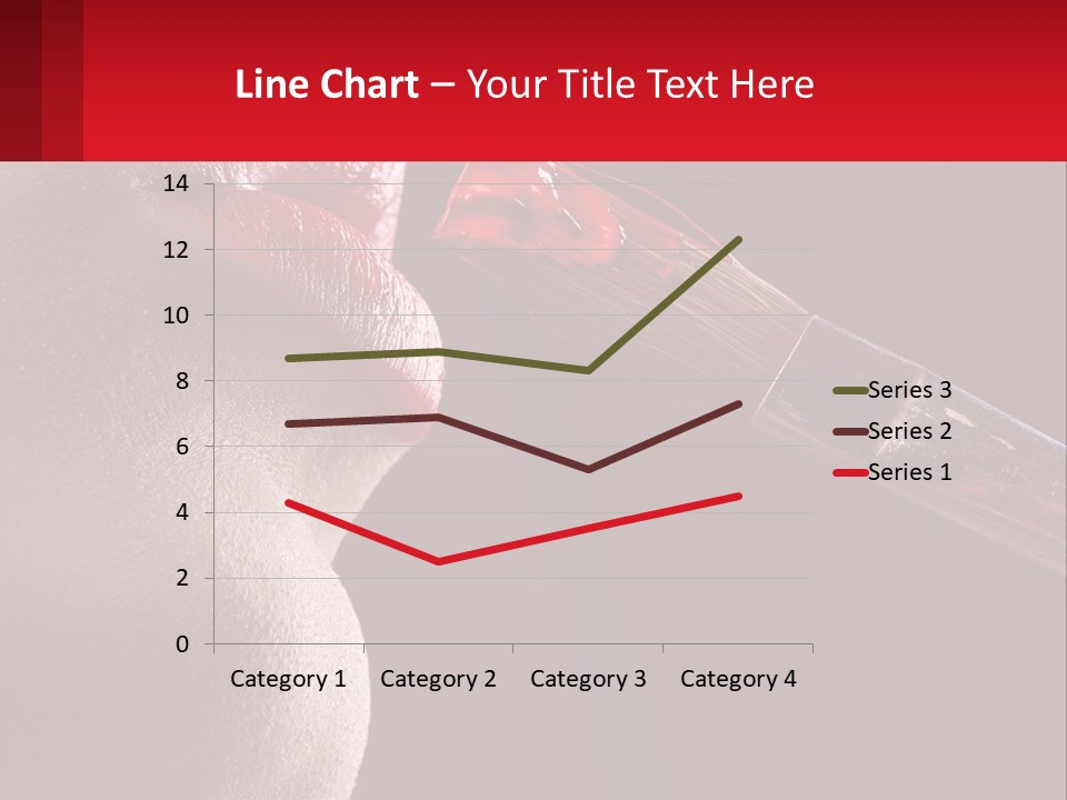 A Woman's Lips Are Painted Red With A Brush PowerPoint Template