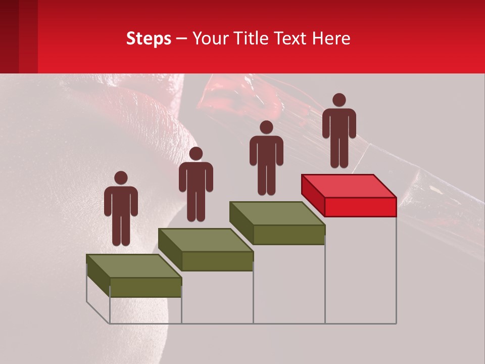 A Woman's Lips Are Painted Red With A Brush PowerPoint Template