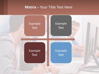 A Group Of People Working On A Computer PowerPoint Template