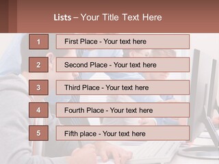 A Group Of People Working On A Computer PowerPoint Template