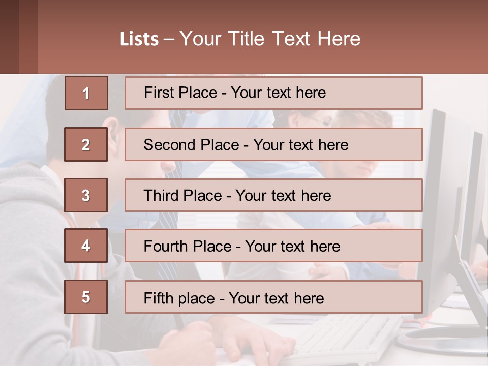 A Group Of People Working On A Computer PowerPoint Template