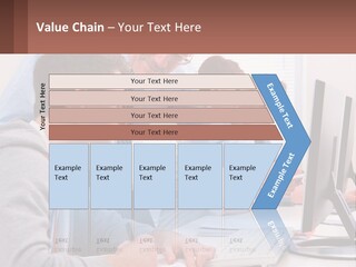 A Group Of People Working On A Computer PowerPoint Template