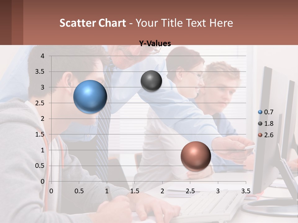 A Group Of People Working On A Computer PowerPoint Template