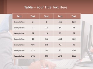 A Group Of People Working On A Computer PowerPoint Template
