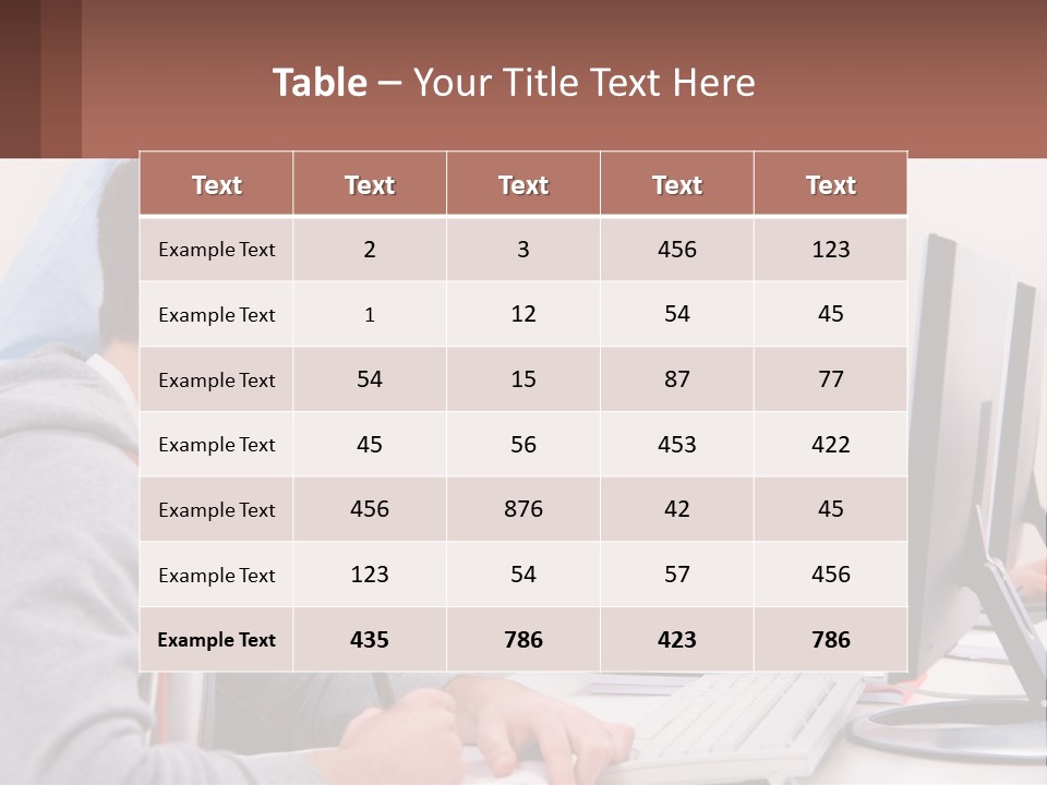 A Group Of People Working On A Computer PowerPoint Template