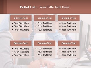 A Group Of People Working On A Computer PowerPoint Template
