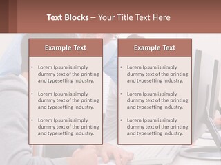 A Group Of People Working On A Computer PowerPoint Template