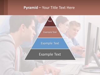 A Group Of People Working On A Computer PowerPoint Template