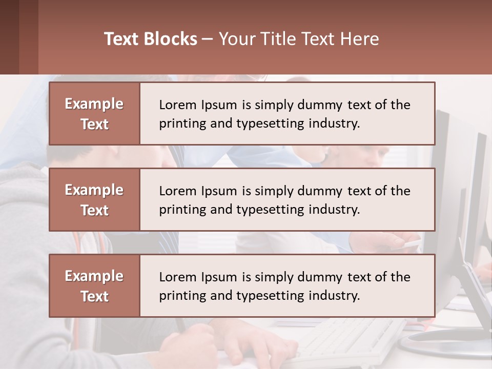 A Group Of People Working On A Computer PowerPoint Template