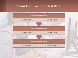 A Group Of People Working On A Computer PowerPoint Template