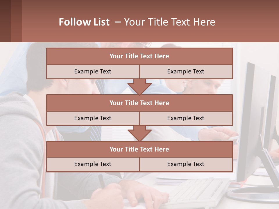 A Group Of People Working On A Computer PowerPoint Template