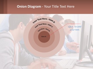 A Group Of People Working On A Computer PowerPoint Template