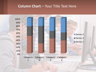 A Group Of People Working On A Computer PowerPoint Template