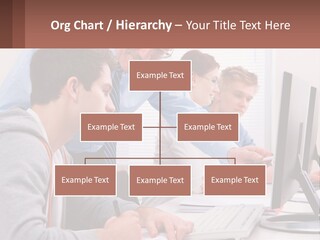 A Group Of People Working On A Computer PowerPoint Template