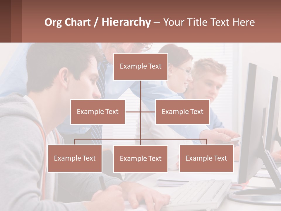 A Group Of People Working On A Computer PowerPoint Template