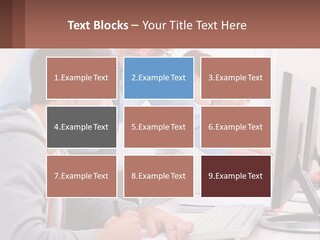 A Group Of People Working On A Computer PowerPoint Template