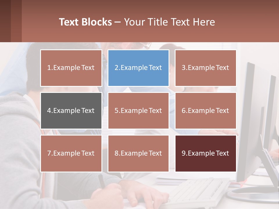 A Group Of People Working On A Computer PowerPoint Template