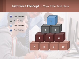 A Group Of People Working On A Computer PowerPoint Template