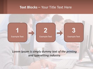 A Group Of People Working On A Computer PowerPoint Template