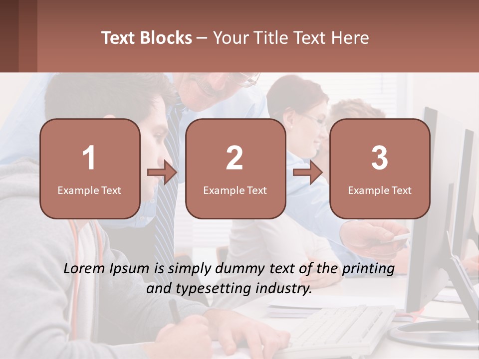 A Group Of People Working On A Computer PowerPoint Template