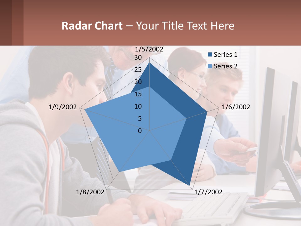 A Group Of People Working On A Computer PowerPoint Template