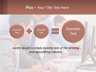 A Group Of People Working On A Computer PowerPoint Template
