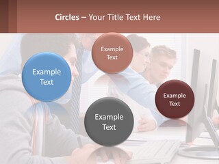 A Group Of People Working On A Computer PowerPoint Template