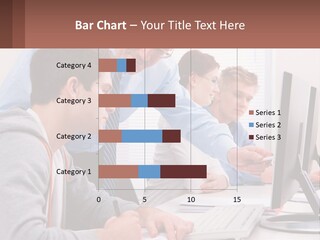 A Group Of People Working On A Computer PowerPoint Template