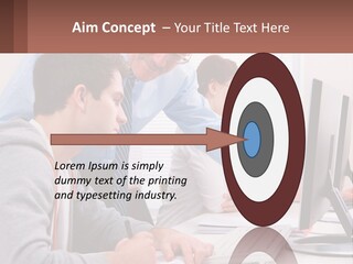 A Group Of People Working On A Computer PowerPoint Template