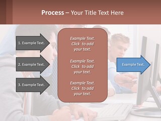 A Group Of People Working On A Computer PowerPoint Template