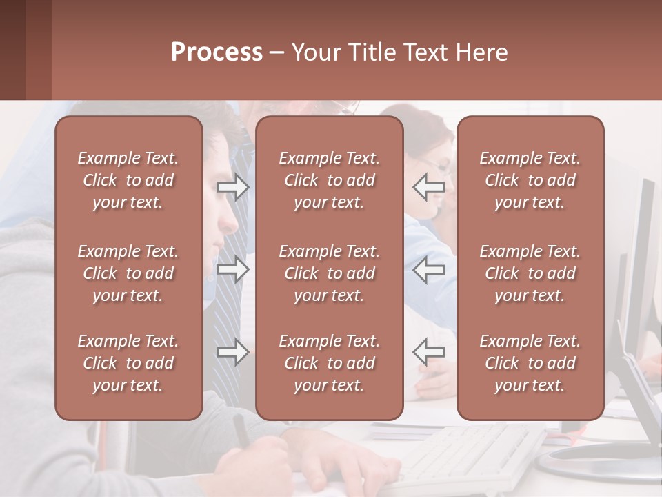 A Group Of People Working On A Computer PowerPoint Template