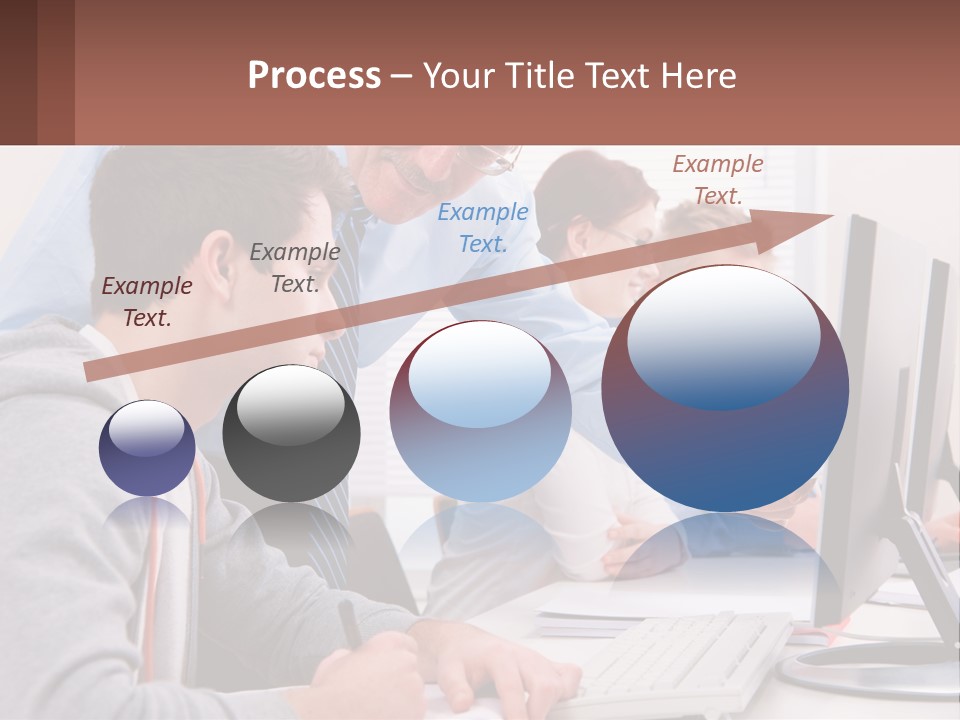 A Group Of People Working On A Computer PowerPoint Template
