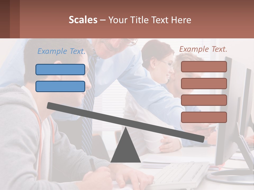 A Group Of People Working On A Computer PowerPoint Template