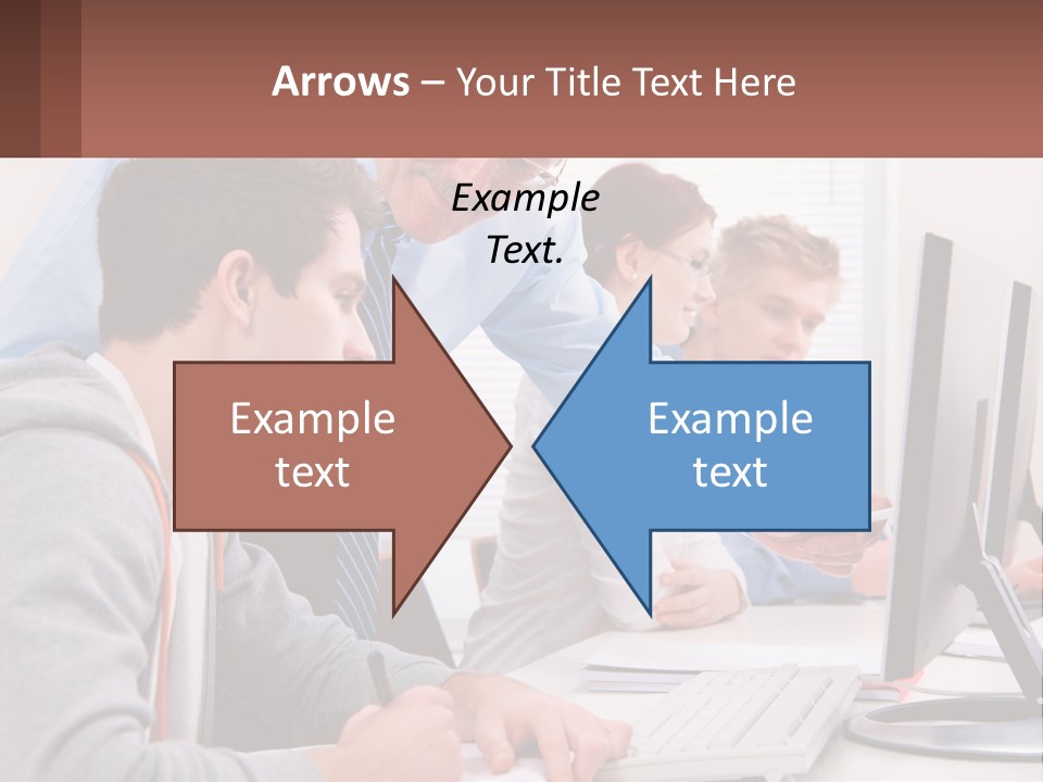 A Group Of People Working On A Computer PowerPoint Template