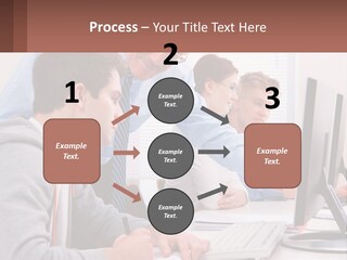 A Group Of People Working On A Computer PowerPoint Template