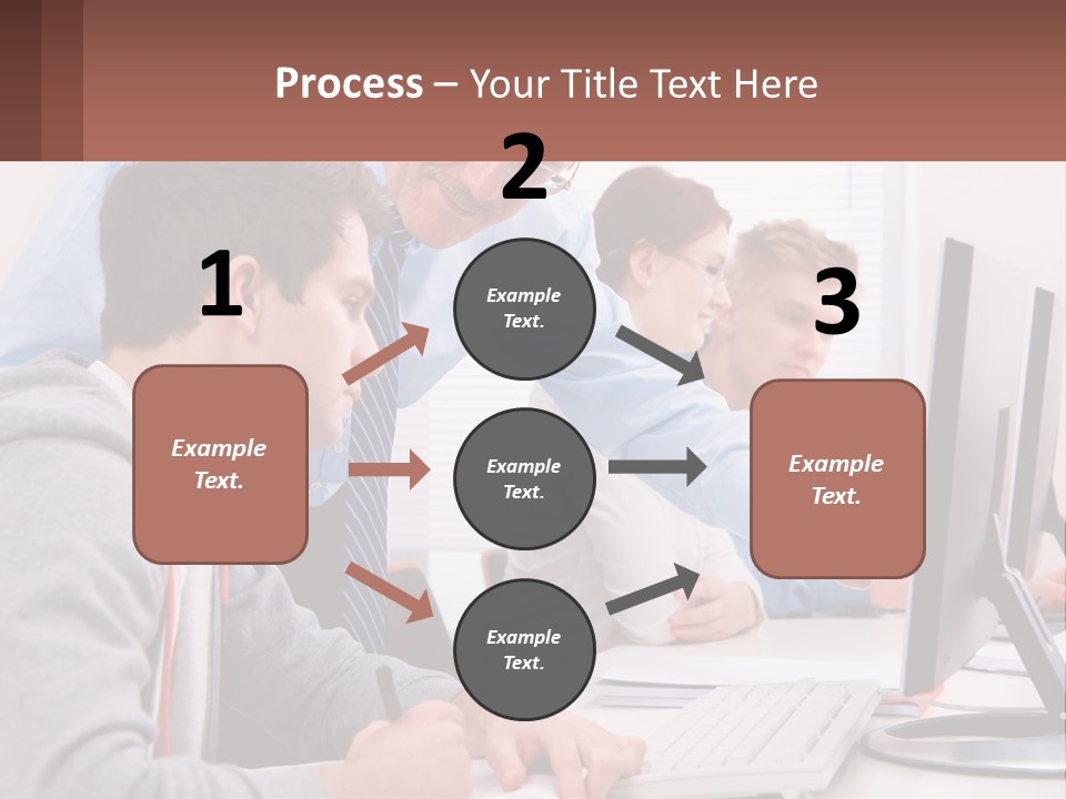 A Group Of People Working On A Computer PowerPoint Template