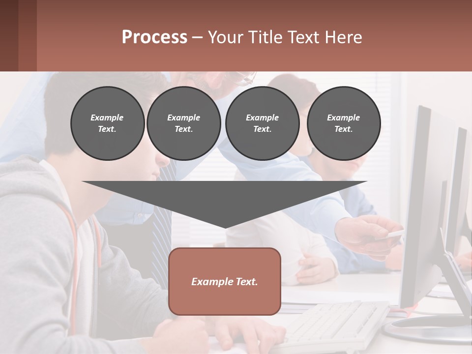 A Group Of People Working On A Computer PowerPoint Template