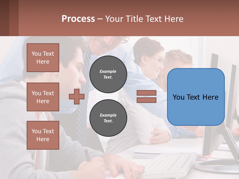 A Group Of People Working On A Computer PowerPoint Template