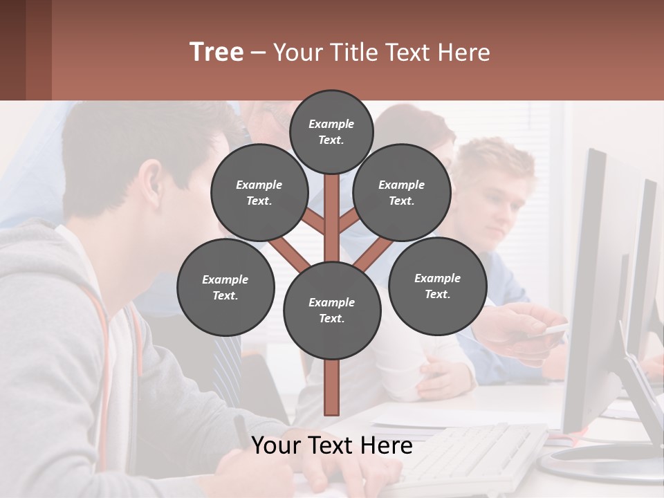 A Group Of People Working On A Computer PowerPoint Template