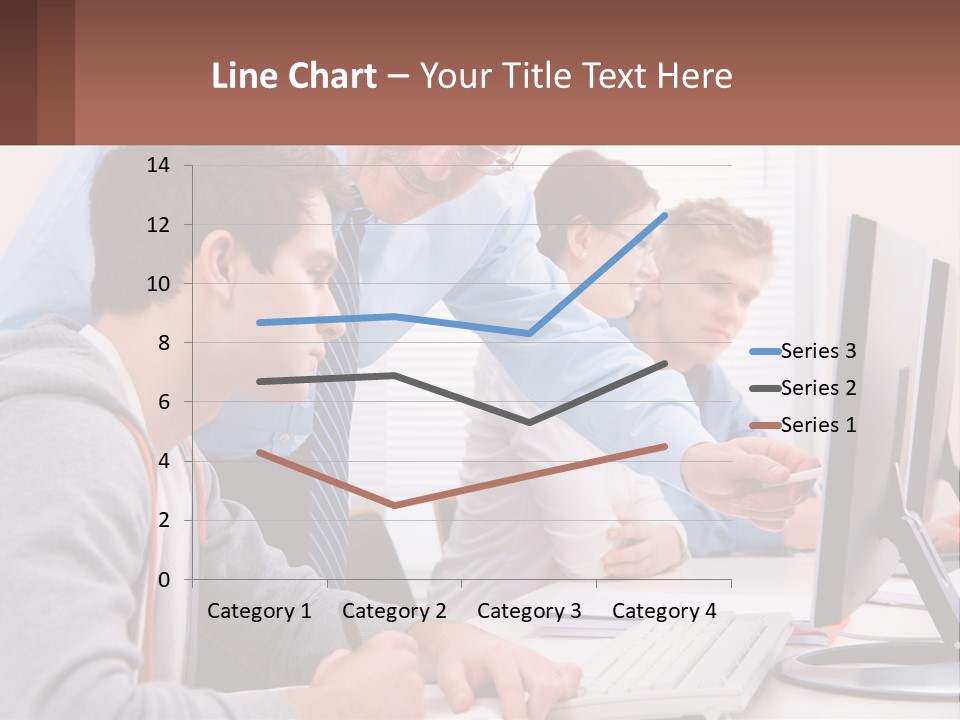 A Group Of People Working On A Computer PowerPoint Template