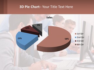 A Group Of People Working On A Computer PowerPoint Template