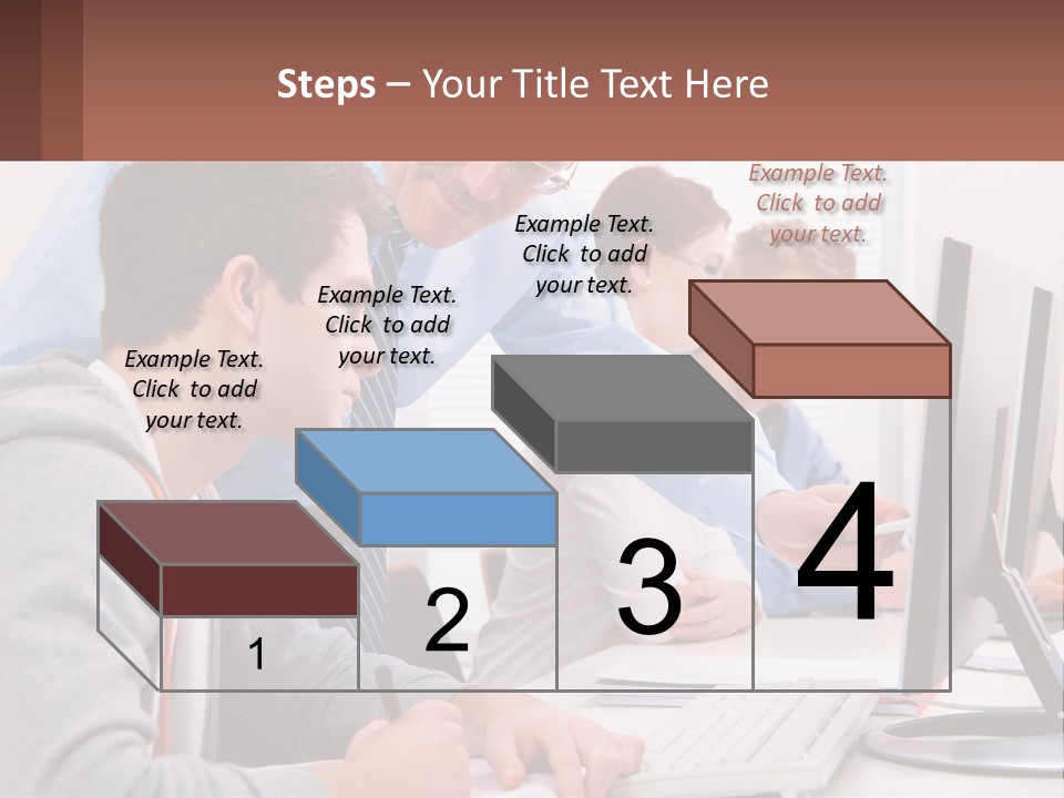 A Group Of People Working On A Computer PowerPoint Template