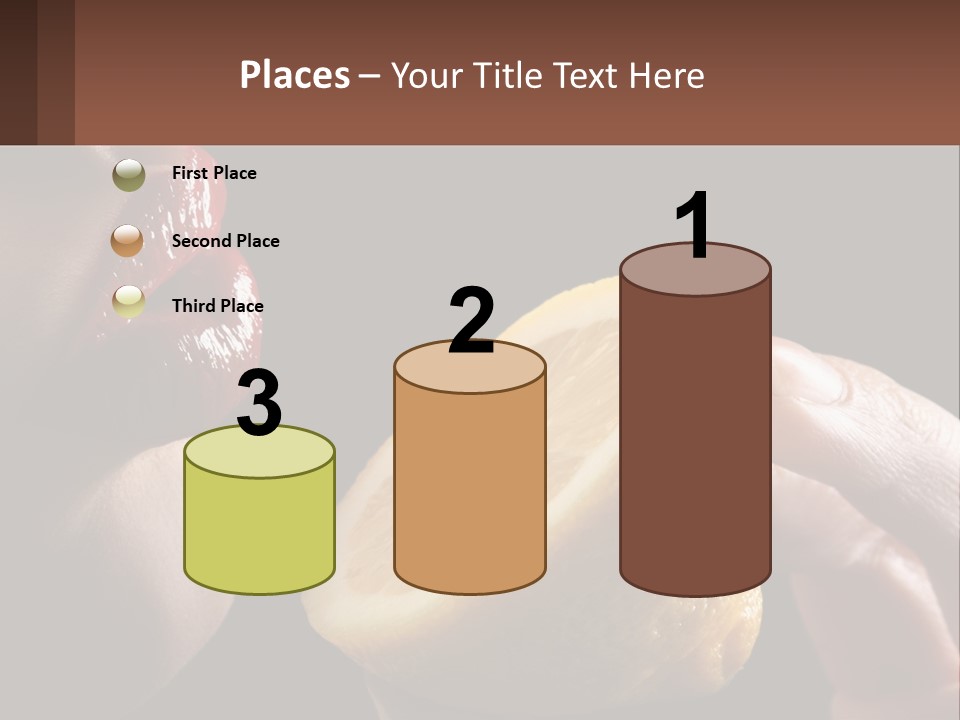 A Person Holding A Slice Of Lemon In Their Hand PowerPoint Template