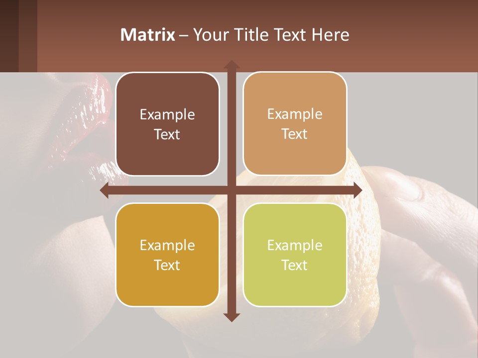 A Person Holding A Slice Of Lemon In Their Hand PowerPoint Template