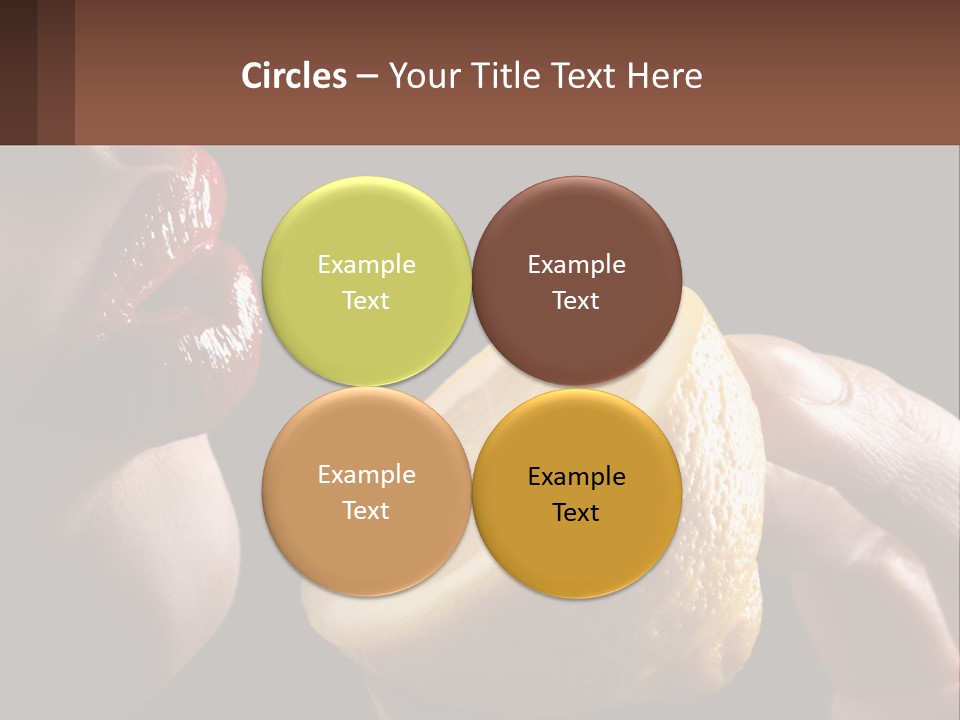 A Person Holding A Slice Of Lemon In Their Hand PowerPoint Template