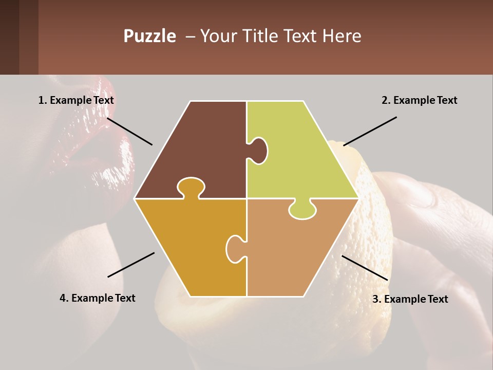 A Person Holding A Slice Of Lemon In Their Hand PowerPoint Template