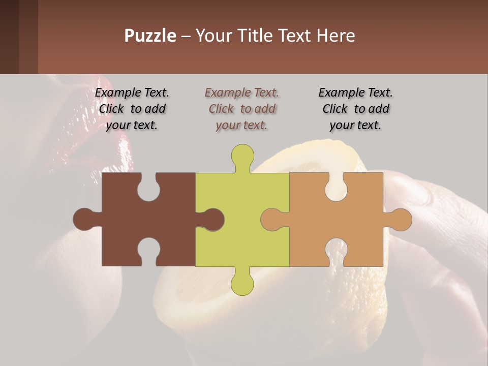 A Person Holding A Slice Of Lemon In Their Hand PowerPoint Template