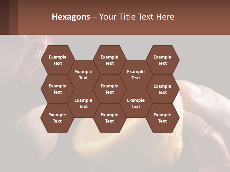 A Person Holding A Slice Of Lemon In Their Hand PowerPoint Template