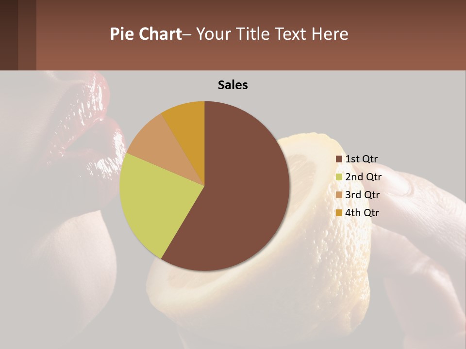 A Person Holding A Slice Of Lemon In Their Hand PowerPoint Template