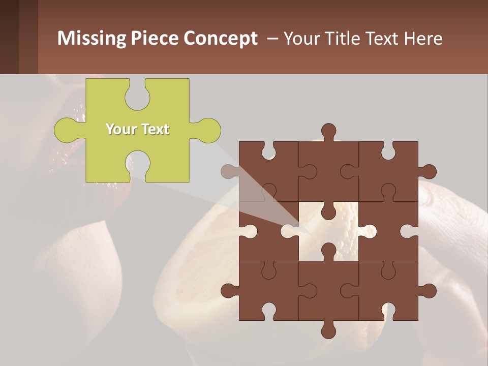 A Person Holding A Slice Of Lemon In Their Hand PowerPoint Template